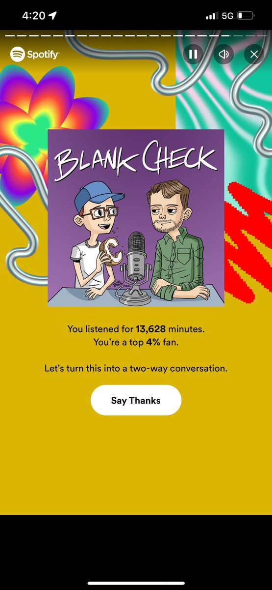 sjfults's tweet photo. I have spent a lot of time with @blankcheckpod this year. I’m not mad about it. https://t.co/PhezA9B4iS