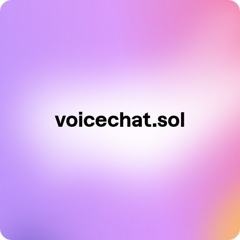 Domainization's tweet image. VOICECHAT.SOL 

🎤🌐 Elevate your communication in the decentralized realm. Experience crystal-clear voice chat on Solana&apos;s innovative platform. 🚀🗣️ #DecentralizedCommunication #SolanaVoiceChat #CryptoCollaboration
