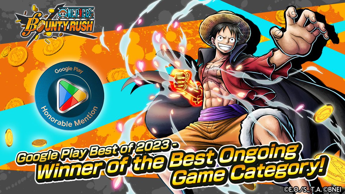 Google Play Best of 2023
Winner of the Best Ongoing Game category

#BountyRush has won Japan's Best Ongoing Game category, an award for continued popularity!
As a thank you, we're giving out Rainbow Diamonds x30!

bnent.jp/opbr_tw_en/
#GooglePlayBestOf
#ONEPIECE