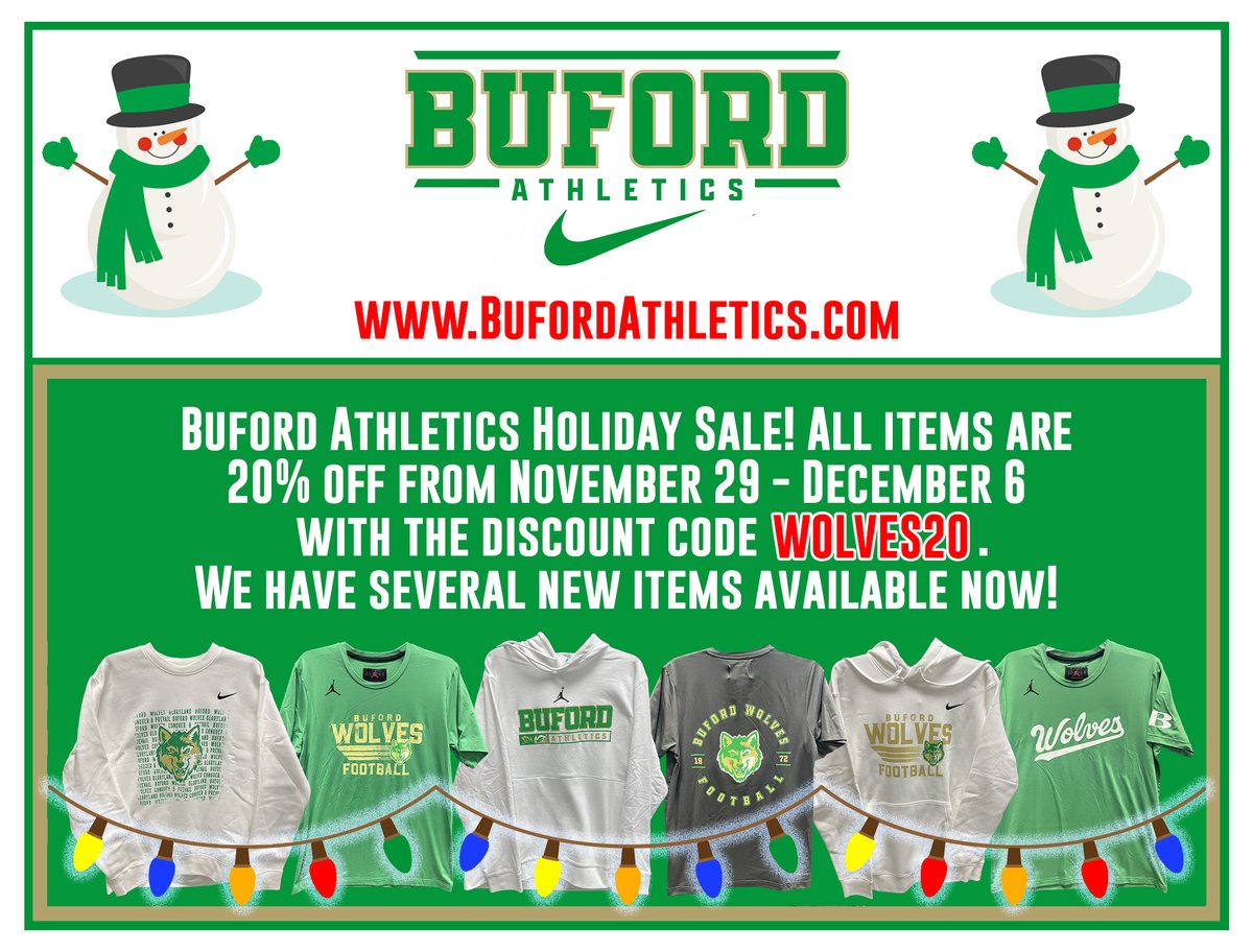 Just in time for the holidays... all Wolves fans love green &amp; gold! Use coupon code WOLVES20 for 20% off your entire purchase now through December 6th.