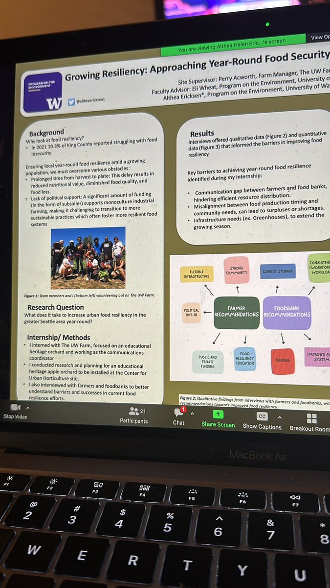 oliviatjohnson's tweet photo. Live:
Learning about food resiliency from @AltheaEricksen1 which thinks about the future food needs of the local king county area.
#POEcap https://t.co/DirQH3CFYY