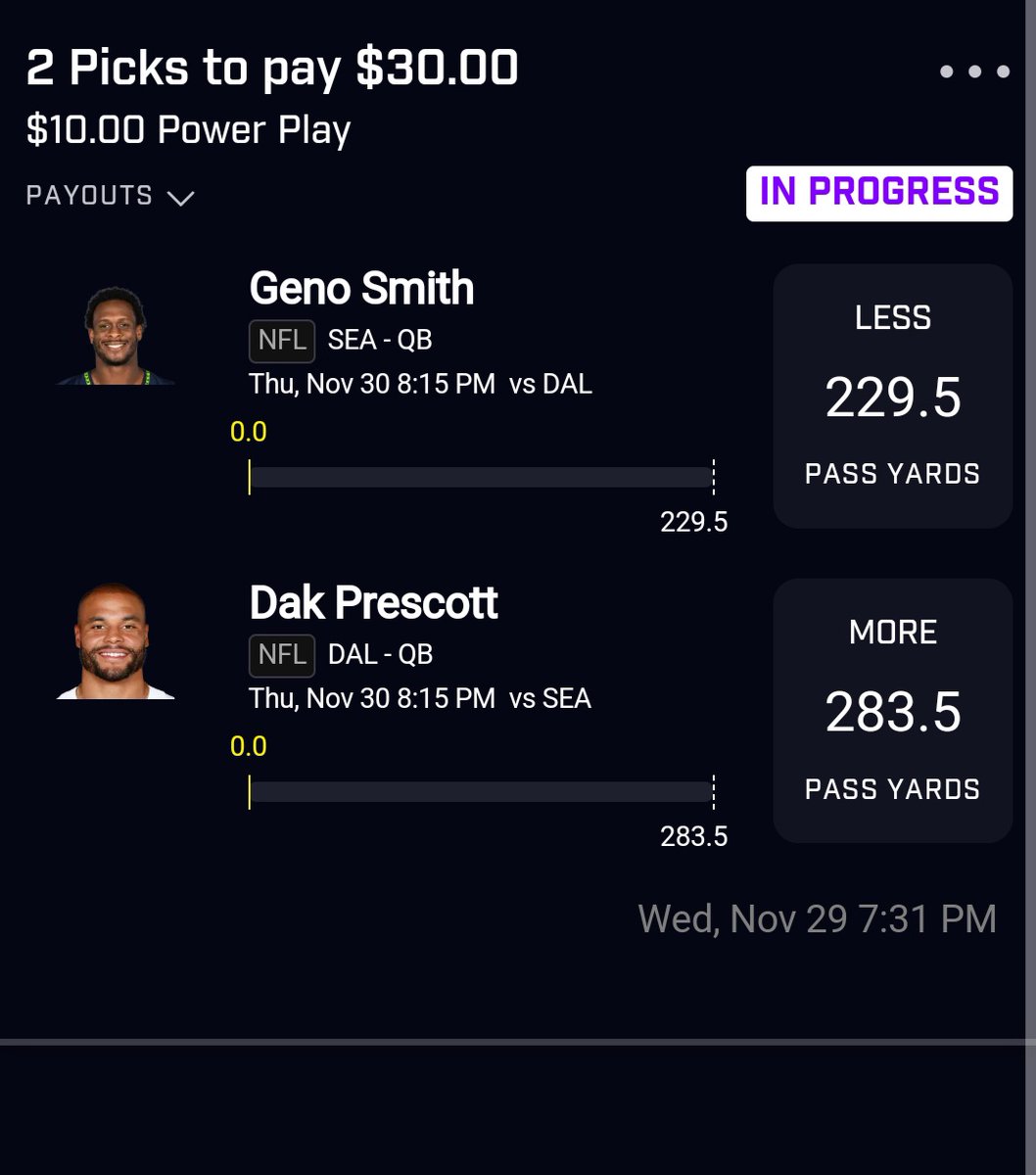 Streamers1xTTV's tweet photo. Finna be posting all my #PrizePicks  for each one I do this my 1st ever one #PrizePicksNFL #NFL #Betting https://t.co/xCYMcm4NCt
