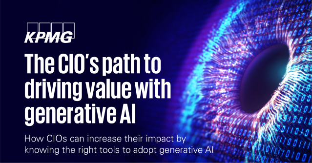 JoeBailitz's tweet image. How can CIOs be at the center of the #generative AI revolution? KPMG’s new report shares how to get started now. #KPMGTechnology #GenAI #digitaltransformation bit.ly/3sY0KgG