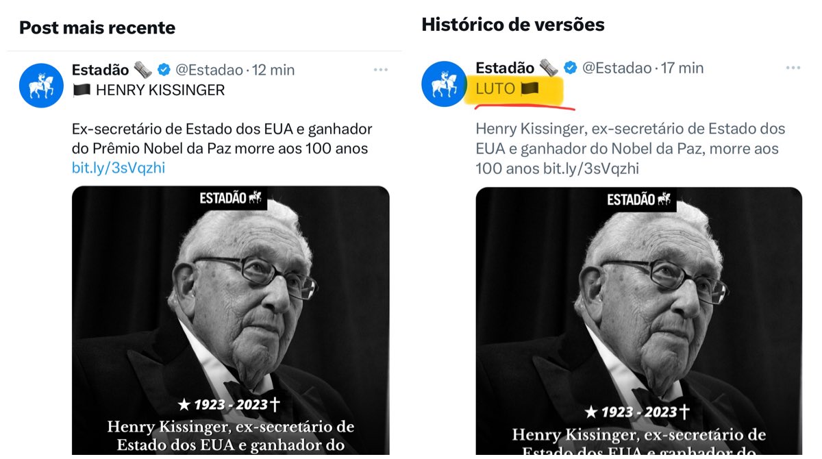 Morre aos 100 anos Henry Kissinger, ex-secretário de Estado