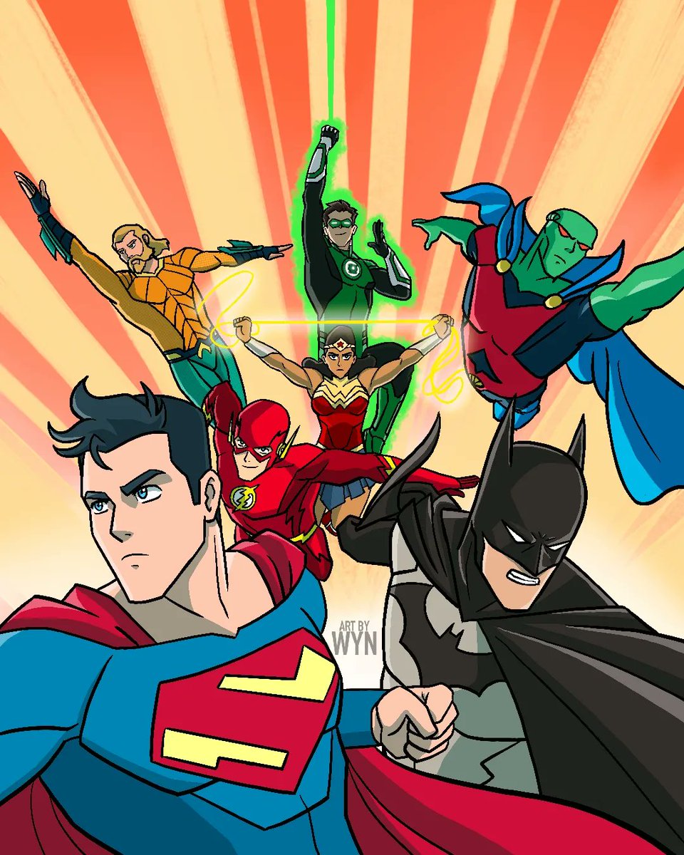 Another @thealexrossart inspired art of #MyAdventuresWithSuperman Justice League.

#dc #dccomics #DCU #Batman #Superman #WonderWoman #flash #greenlantern #Aquaman #martianmanhunter #characterdesign #art