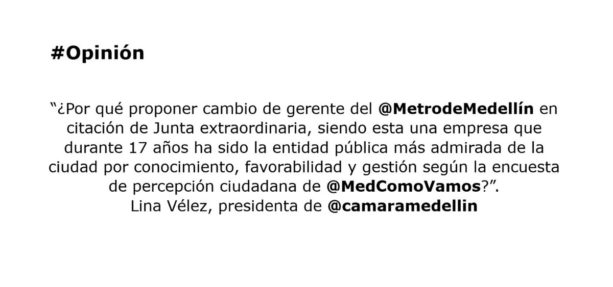 CamaraMedellin's tweet photo. #Opinion 
👇 https://t.co/oHjhbURNR3