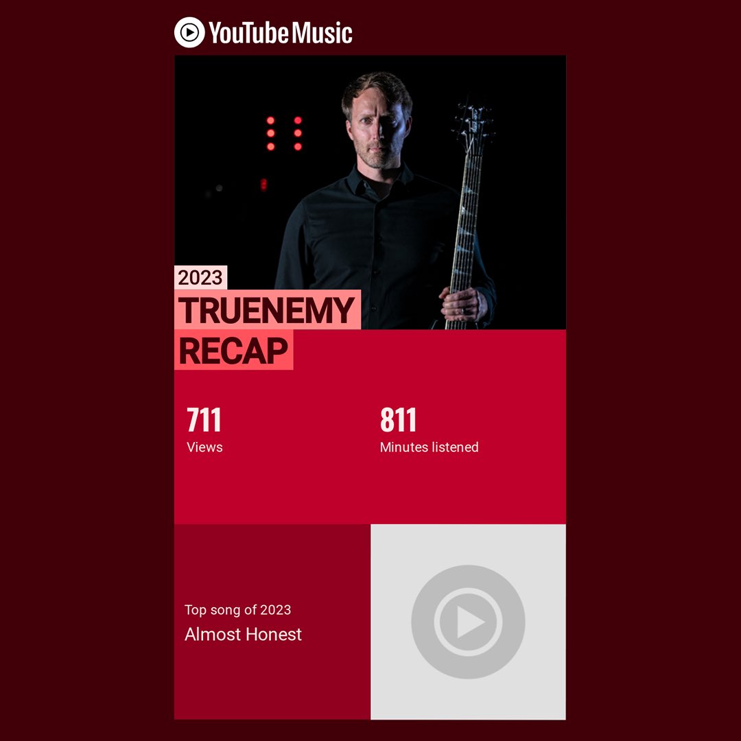 Perhaps it’s time for Truenemy to record and release a cover of “Almost Honest” by Megadeth?? This year’s top song is from a 2004 performance at <a href="/BlindPigAA/">Blind Pig</a>. 🤔

#truenemy #almosthonest #megadeth #youtubemusic #recap #metalmusic #megadethcover