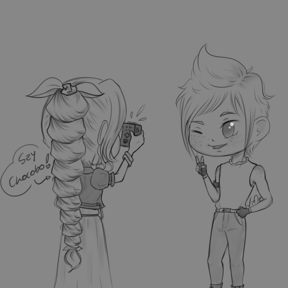 vimeart_'s tweet photo. Day 25: Having fun with Prompto ♡

October 25th was Promp bday!! In my head I have them as my two beautiful babies 🥹💛 Love them sOoOo much

*Happy 7th anniv to FFXV ✨

#drawtober2023 #Aerith #FFVII #digitalart #Aeritober #chibi #ffviir #FF7R #FFXV #PromptoArgentum https://t.co/I0m7mJSDYj