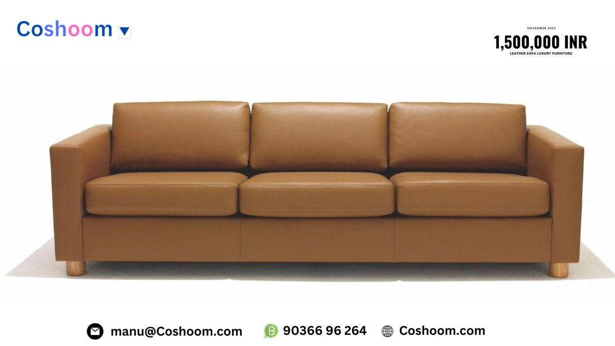 'Indulge in the lap of luxury with our imported Leather Sofa. Elevate your space and immerse yourself in unparalleled comfort and style. 

#coshoom  #LeatherLuxury #FurnitureElegance #HomeComforts