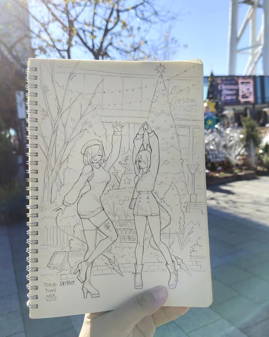 Tokyo trip with oc's sketch pt2 ,feat @riresu =D