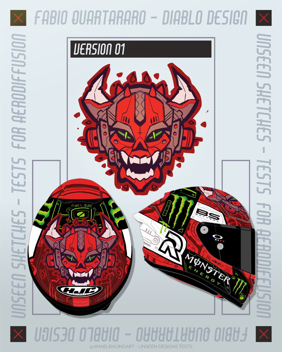 AmaelRacingArt's tweet photo. Aerodiffusion asked me to redesign @FabioQ20's devil for next season. He wanted me to try some very different designs (not what they ended up with), here are some of the quick sketches I made for them (liveries were just for fun, not part of my job) : https://t.co/oWxi73ABGp