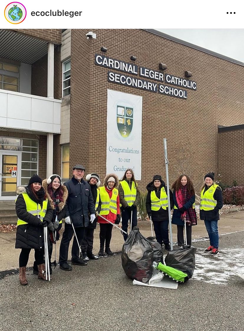 Bravo 👏 @CardinalLegerSS EcoClub for being caring stewards of our 🌍💚