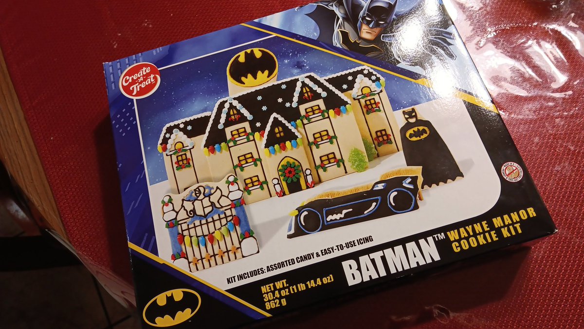 My little sister is the best. She got me a #batman #gingerbreadhouse