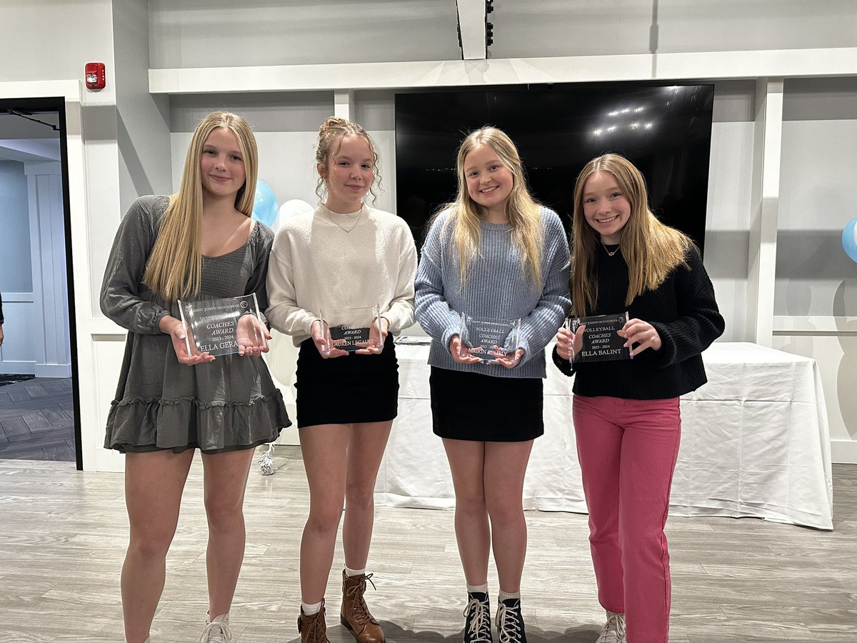 Our Coaches Award Winners! Ella Gerard, Lauren Legault, Mairin Rumely, Ella Balint!
