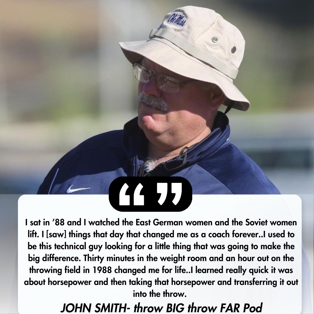 beau_throws's tweet image. Legendary Coach John Smith explains when his outlook on throws training changed FOREVER🗣️

Listen to the full interview 👉 @MTCthrowers podcast. It&apos;s full of gems💎