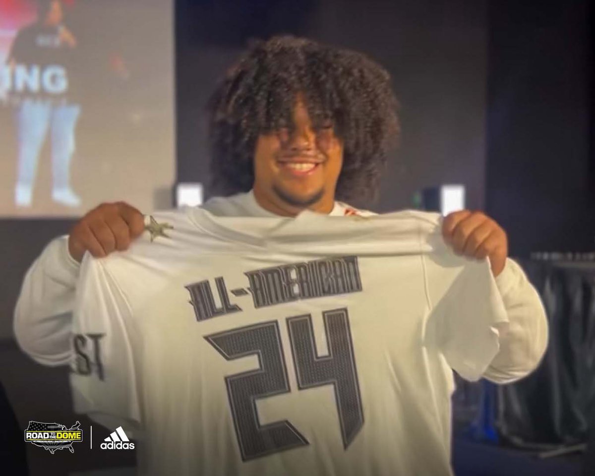 AABonNBC's tweet photo. 1 Dream 

Welcome ⭐️⭐️⭐️⭐️ Jericho Johnson (@JerichoKJohnson) to the 2024 All-American Bowl @NBCSports 

#AABCO2ON4TION 👑🌹🏈

#AllAmericanBowl 🇺🇸 @adidasFballUS https://t.co/N8WFPqCcj1
