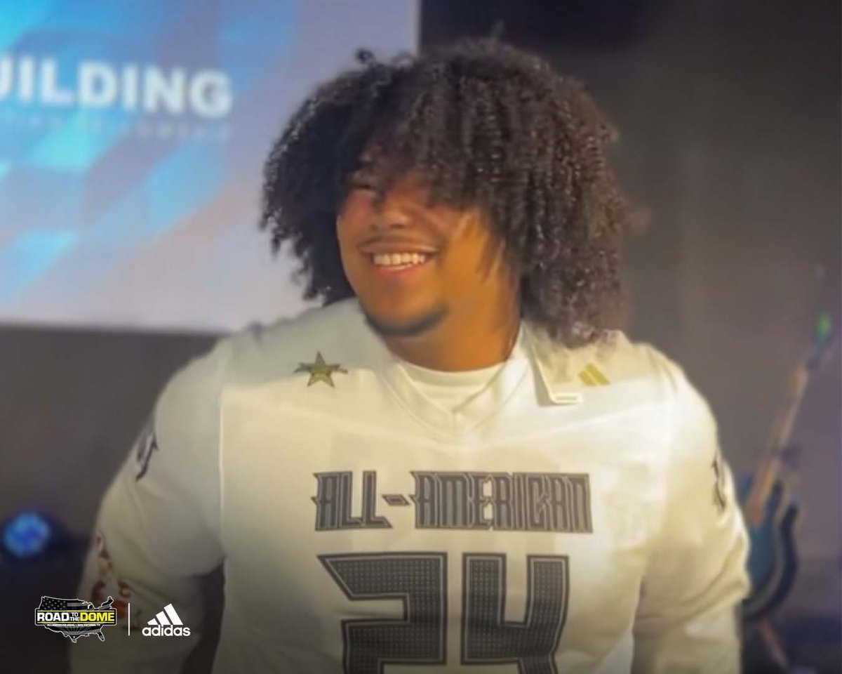 AABonNBC's tweet photo. 1 Dream 

Welcome ⭐️⭐️⭐️⭐️ Jericho Johnson (@JerichoKJohnson) to the 2024 All-American Bowl @NBCSports 

#AABCO2ON4TION 👑🌹🏈

#AllAmericanBowl 🇺🇸 @adidasFballUS https://t.co/N8WFPqCcj1