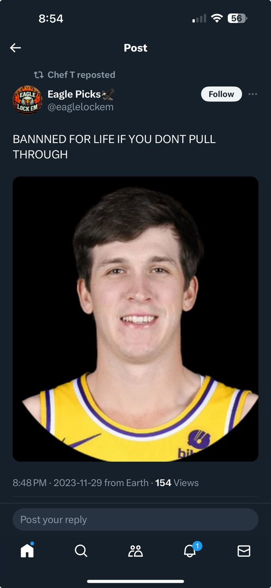 RealStephK's tweet photo. @cookitup31 Banned for life!!!! https://t.co/ml8yvsGYdr
