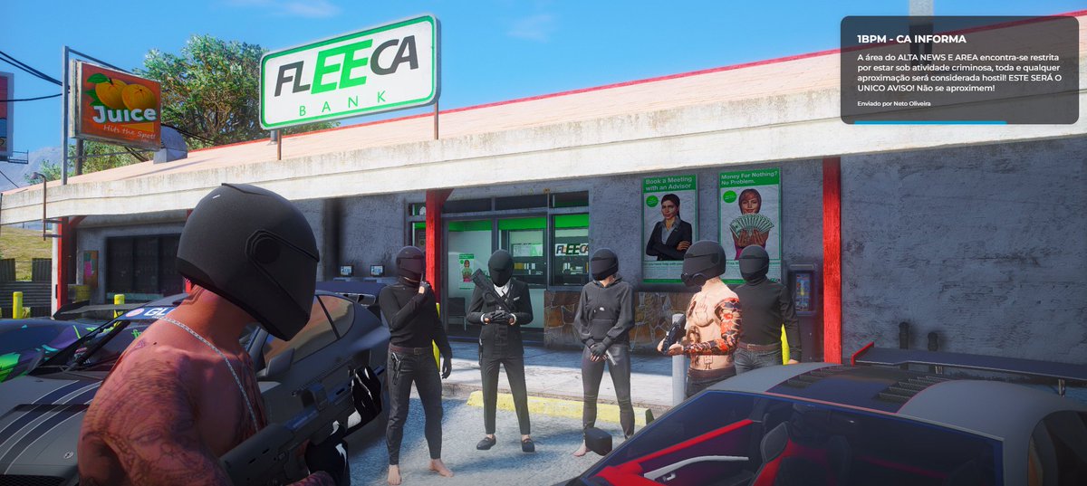 central4udacia's tweet photo. Rolando um fleeca na fuga nesse momento, estamos somente a espera da polícia. Os P1, #samurai #draac @VLTNoctis . Os P2 @_randsss @s4na_rp @osmerecedores . @cidadealtarp #pracima #AUDprakrlh 🔥🔥🔥 https://t.co/4qKIR0O5Nc