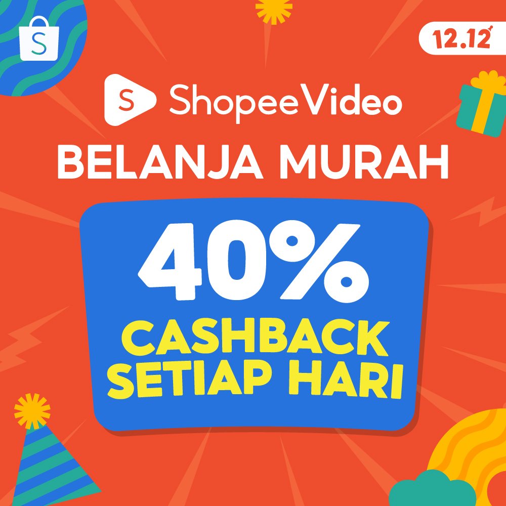 cacamaccha's tweet photo. @Bersajak_id waaa hari ini ada shopee video day lohh, udh pada tau blm nihh???  belanja di shopee video bisa dapet cashback 40% seharian #40PersenCashbackShopeeVideo 
 https://t.co/0RJUXB2lV1 https://t.co/hPfZgZLeCJ