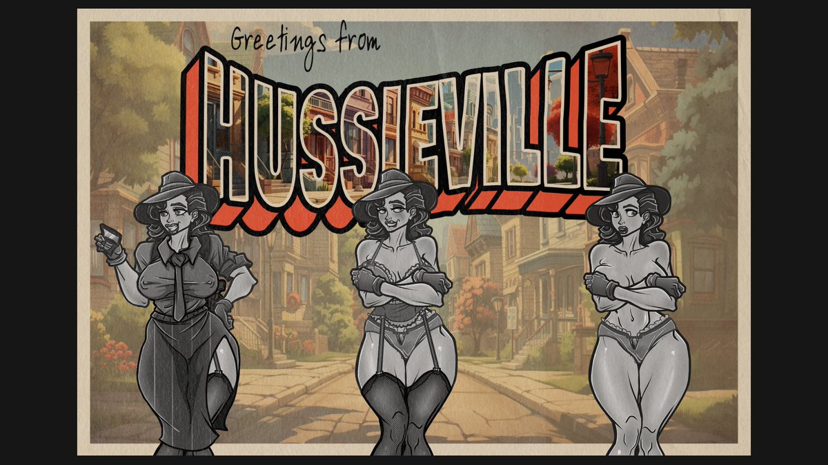 Meet Jane Malone, a private eye that you'll meet in my NSFW dating sim game "Greetings From Hussieville". In development now. Discord coming soon, so it will be easier for some of you that want to keep track on the game's development. linktr.ee/scarecrow_76  #gamedev #nsfwgame