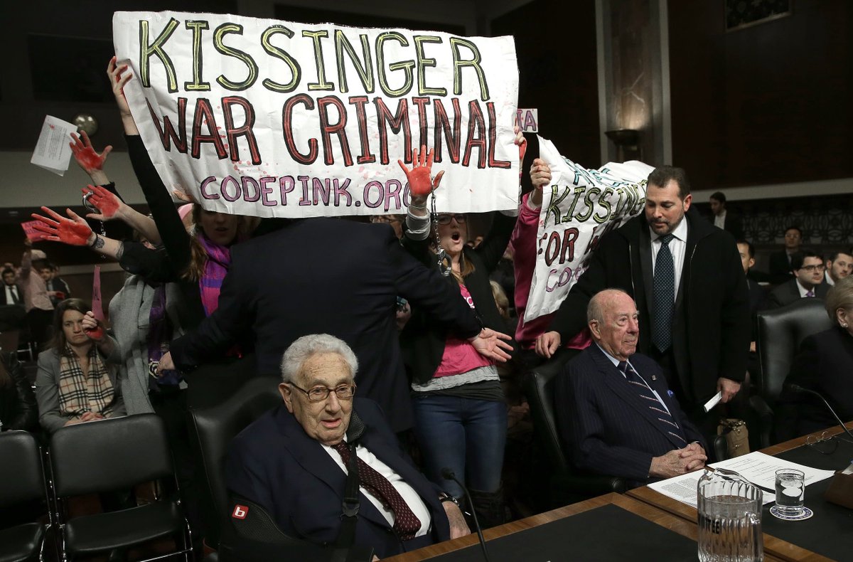 Henry Kissinger, the ruthless war criminal, is dead at 100.

From Chile and Argentina to East Timor, Vietnam, Cambodia, and beyond, Kissinger leaves a shameful legacy of terror, torture, and mass killing.

May his passing bring us closer to peace &amp; liberation.