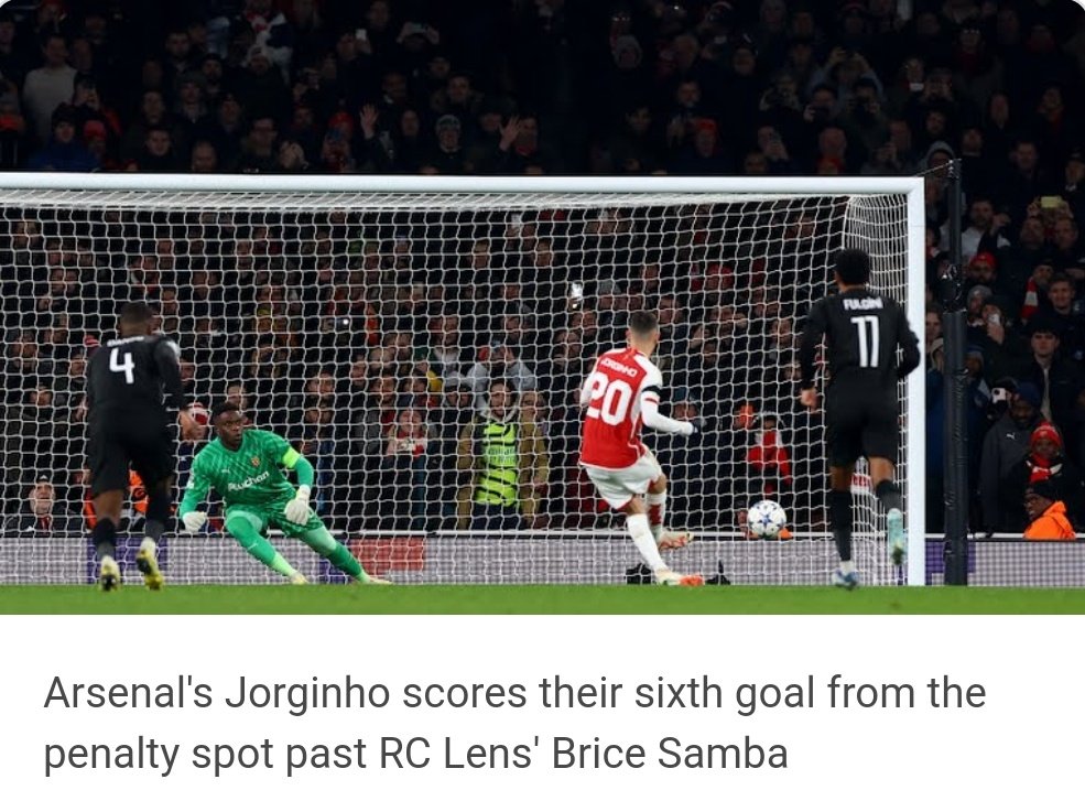 sportstickz's tweet photo. #ChampionsLeague |FT
Arsenal 6-0 Lens
K. Havertz 13
G. Jesus 21
B. Saka 23
G. Martinelli 27
M. Ødegaard 45+1
Jorginho 86 (P)
Arsenal destroyed Lens completely with six goal & 5 goals in first half 🤯
#ARSLEN #LENARS #UCL #UEFA #UEFAChampionsLeague #Arsenal #Lens #ARSRCL #ARS https://t.co/AhSEQ0siwS