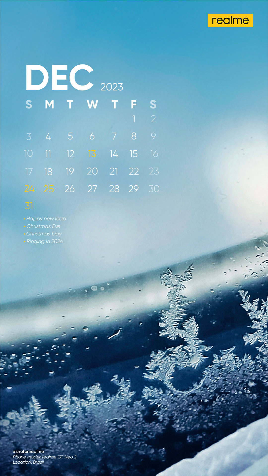 realme Global on X: Its the most wonderful time of the year… December  brings winter chills and this leads us to our December calendar pic! but  what is it? let us know