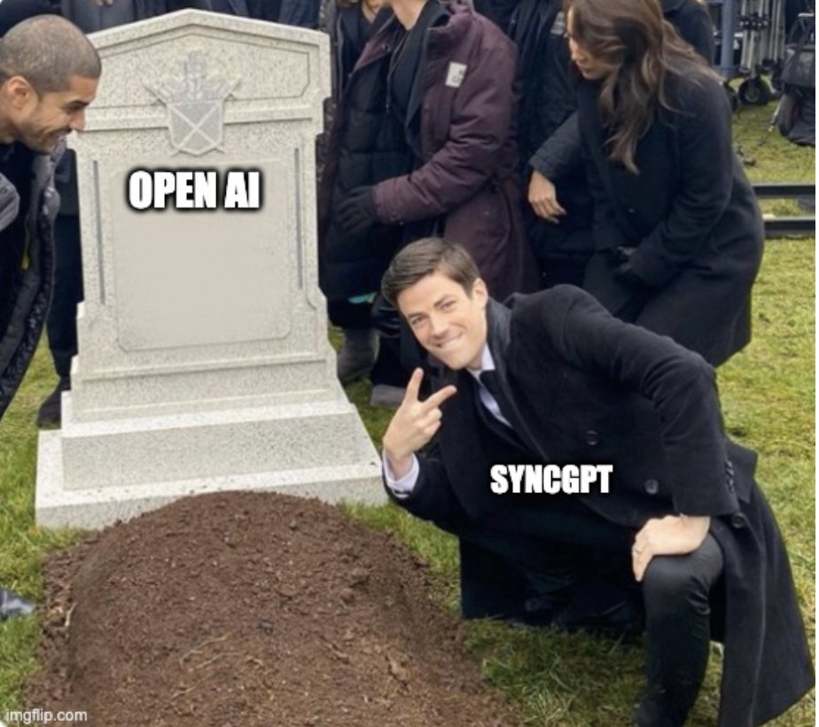 syncgpt_'s tweet image. #openai #syncgpt #ArtificialInteligence