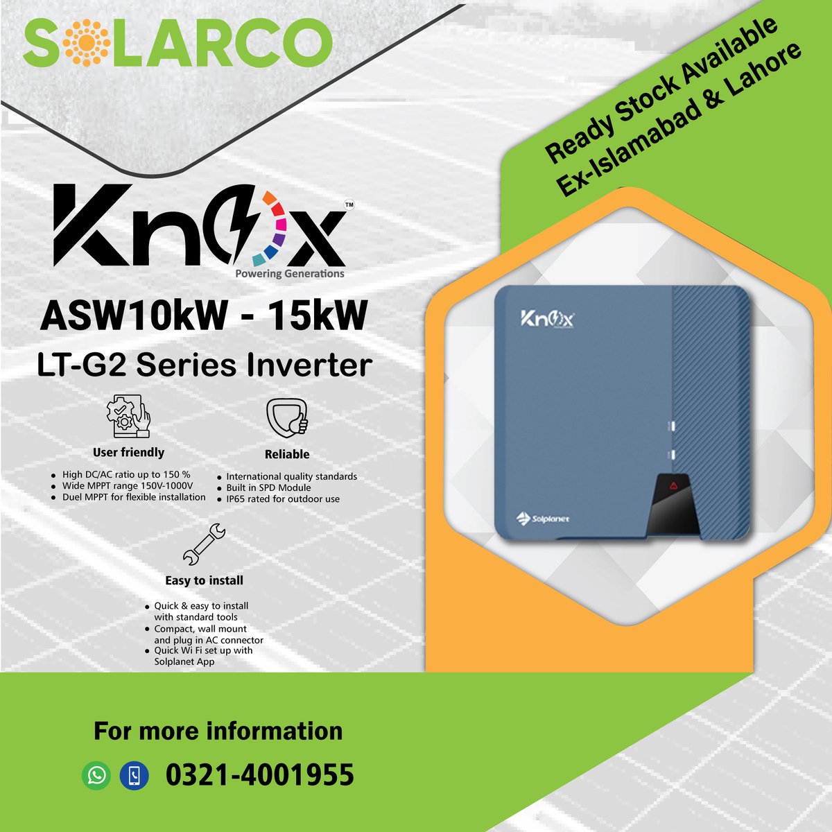 arqureshi527's tweet photo. *Knox 10, 15kWatt*
*ASW LT-G2 Series Inverter*
Ready Stock Available
Place your order now we are just a call away.
For More Details contact us on following:
Call to talk 0321 4001955
https://t.co/hecKF65Ko1 https://t.co/9lNleV9ngh