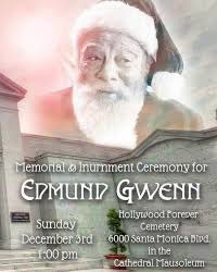 This Sunday 12/3 at 1:00 there will be a public service as Edmund Gwenn’s remains are interred in the mausoleum at Hollywood Forever Cemetery. #EdmundGwenn