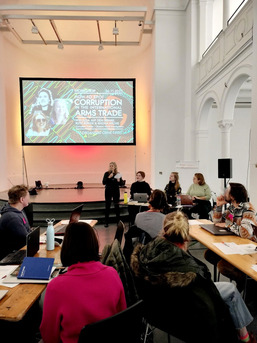Thanks to <a href="/DemBrinke/">Julia Auf dem Brinke</a>, @ruth4peace &amp; Rhona Michie of <a href="/ArmsTradeCT/">Corruption Tracker</a> and <a href="/ShadowWorldInv1/">Shadow World Investigations</a> for the workshop "How to Spot Corruption in the International Arms Trade: Identifying Red Flags with Open Source Investigations".
dnlb.org/31w2

#DNL31 #OrganisedCrime [8/9]