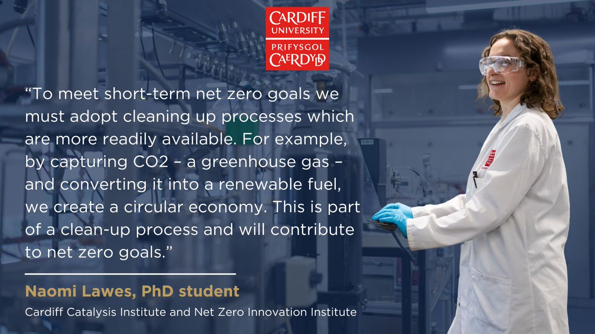 To meet #NetZero goals we must phase out the use of #FossilFuels and find new approaches to producing #renewable fuels.
Here, Naomi Lawes discusses her PhD research into catalysts which convert carbon dioxide into methanol – one such renewable fuel: blogs.cardiff.ac.uk/innovation/202…
#Cop28