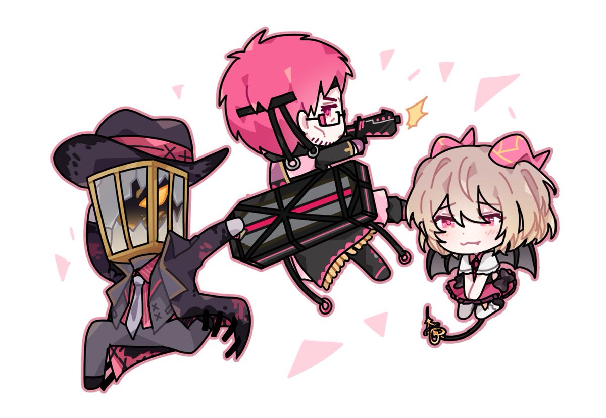 #コンパスお絵描き

핑크 아저씨(?)들/ピンクおじさん(?)たち