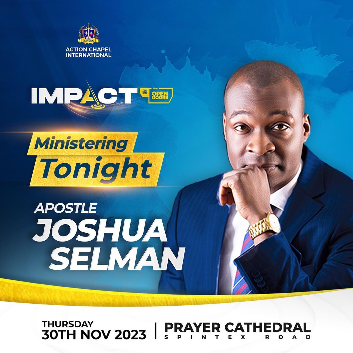 Ministering tonight is a man with a profound teaching grace, Apostle Joshua Selman. Join us as we enter into a higher realm of fellowship with God. See you there!