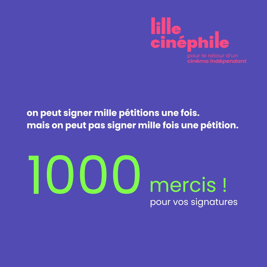 Pour signer la pétition : bit.ly/4a0cG1U

#lille #lillemaville #cinema #cinemaindependant #culture