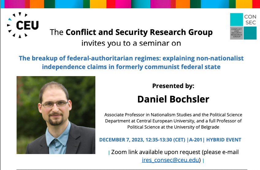 CEU Conflict and Security Research Group tweet media