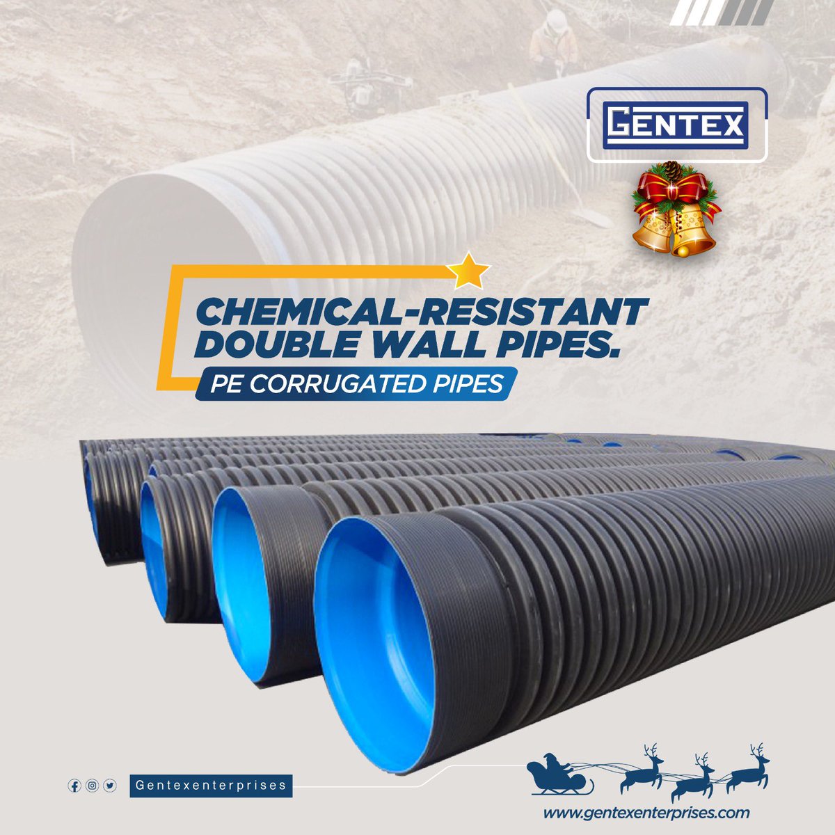 GentexEnterpri's tweet image. Our pe corrugated pipes are designed to withstand tough chemical environments.

Contact us at 

☎️+256 393 286 980 +256 776 786 020. ✨gentexenterprises.com 
📍Kampala, Uganda. 

#pepipe #corrugated #pipes #gentex
#trending