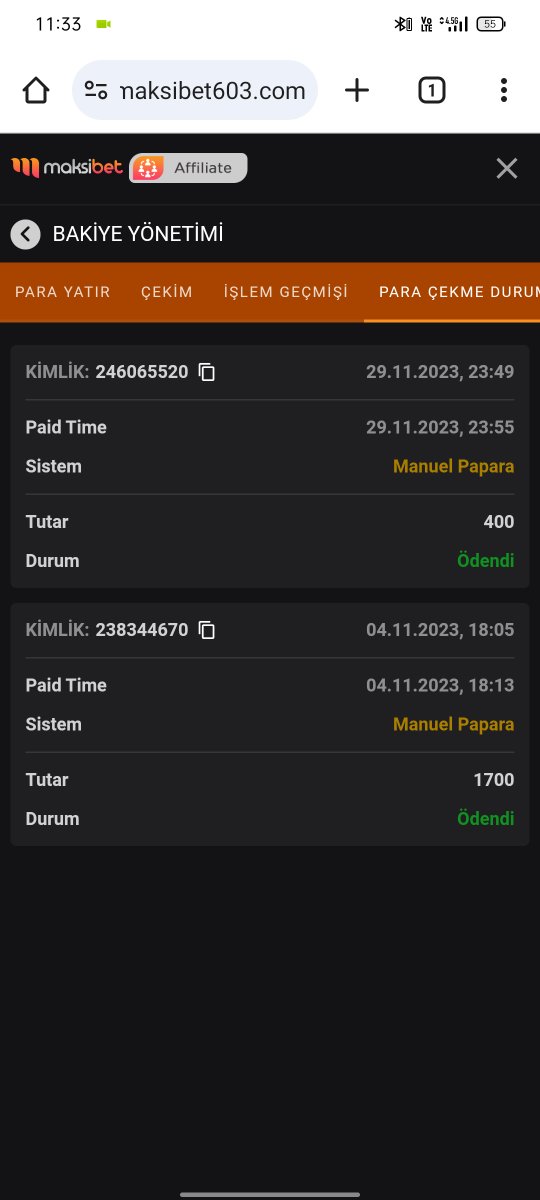Maksibet ile çekim talebim 5 dakikada hesabımda teşekkürler....
Kullanıcı adım developcuk
Cekim yöntemi papara
Çekim tutarı 400 TL 
Çekim süresi 5 dakika
@MaksibetBonus @Maksibet_Resmi 
@Maksibet2014