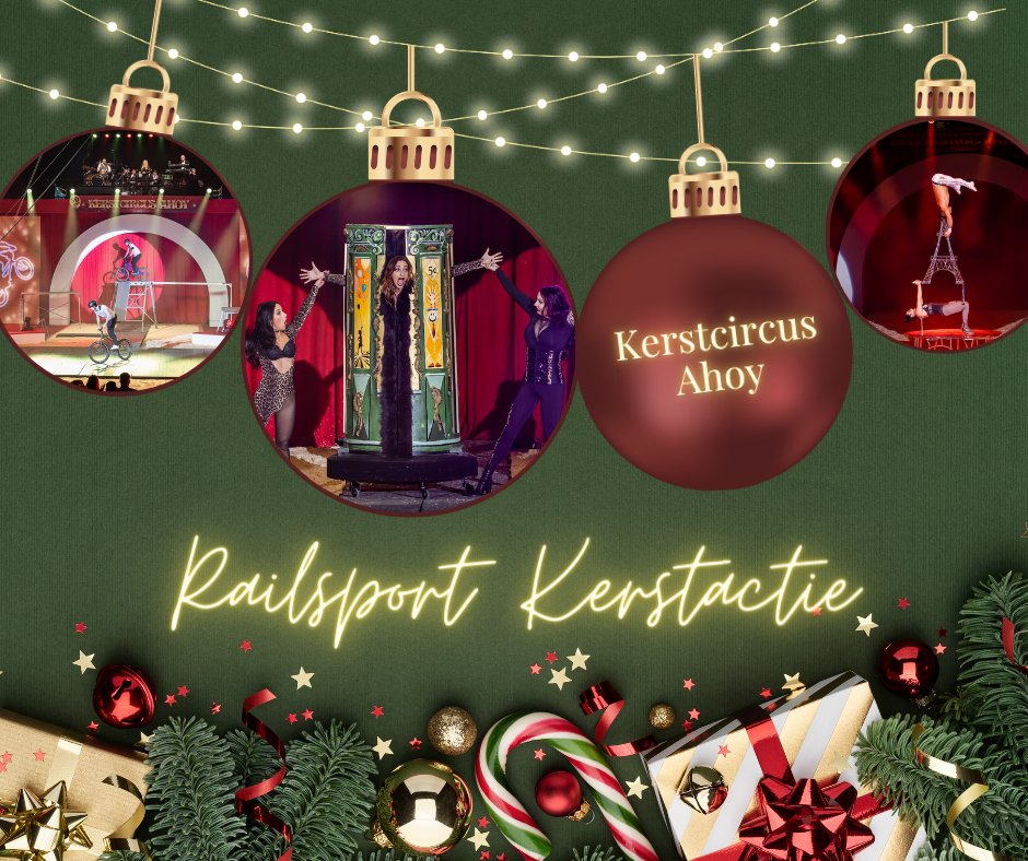 Railsport's tweet photo. Kerstcircus Ahoy en Railsport hebben de handen ineengeslagen voor een spectaculaire actie! Pak je agenda erbij en boek snel je tickets voor onvergetelijke dag uit met het hele gezin. https://t.co/Ra7sZvg41R https://t.co/hUkB11ZTh6
