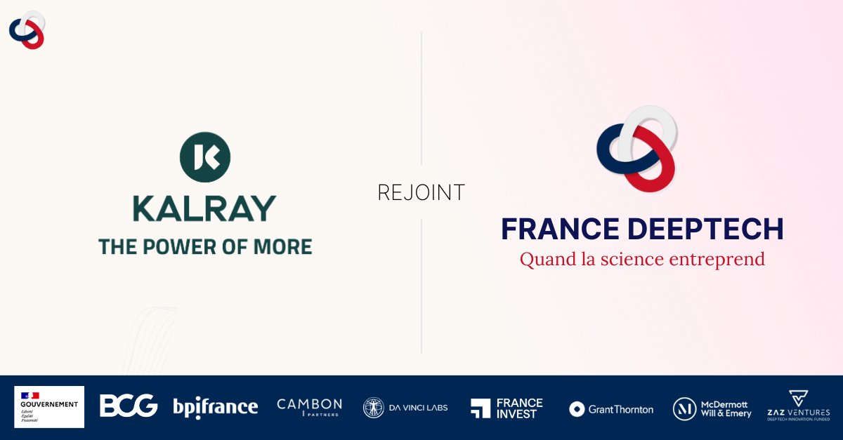 Kalrayinc's tweet photo. Kalray est ravi de prendre part au lancement officiel de l'association France Deeptech, et honoré de contribuer à cette communauté qui compte 120+ membres.
Kalray s'engage ainsi pour le futur de la #deeptech en France 🚀
#FranceDeeptech #Innovation #Tech #kalray https://t.co/JqLbn78rnm