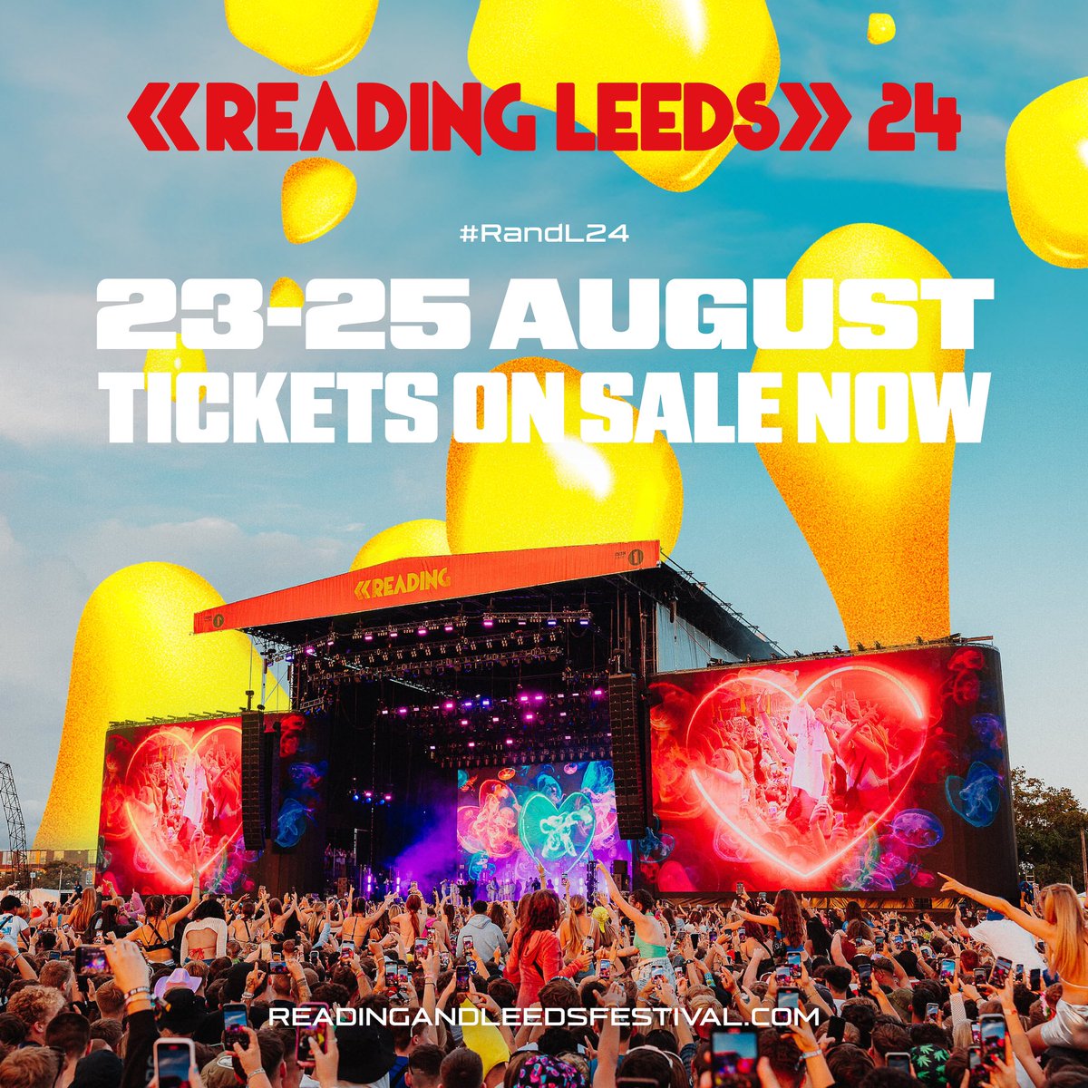 TICKETS FOR READING & LEEDS 2024 ON SALE NOW 🙌 

Links are in our bio so get your tickets for the BIGGEST WEEKEND OF THE YEAR 

We’ll see you back in the fields 🫡 #randl24