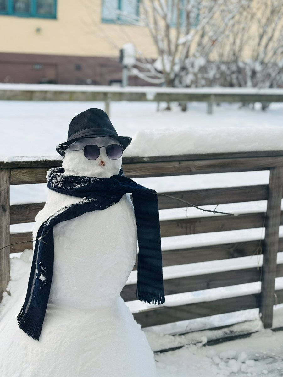 chitrarchitect's tweet photo. Our detective Snowman 😎

How’s it🤩

#snowman #Stockholm #WinterWonderland https://t.co/JX7cFsohqq