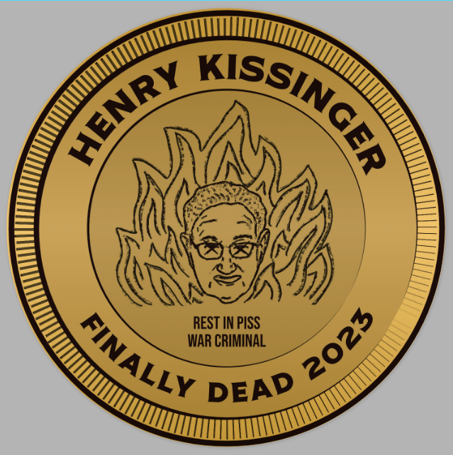 LeftMerch's tweet photo. WE MADE THE STICKER WE'VE BEEN TALKING ABOUT FOR 3 YEARS

BECAUSE KISSINGER IS FINALLY DEAD

https://t.co/DwMpXZyhpZ https://t.co/BMB6XGLsn9