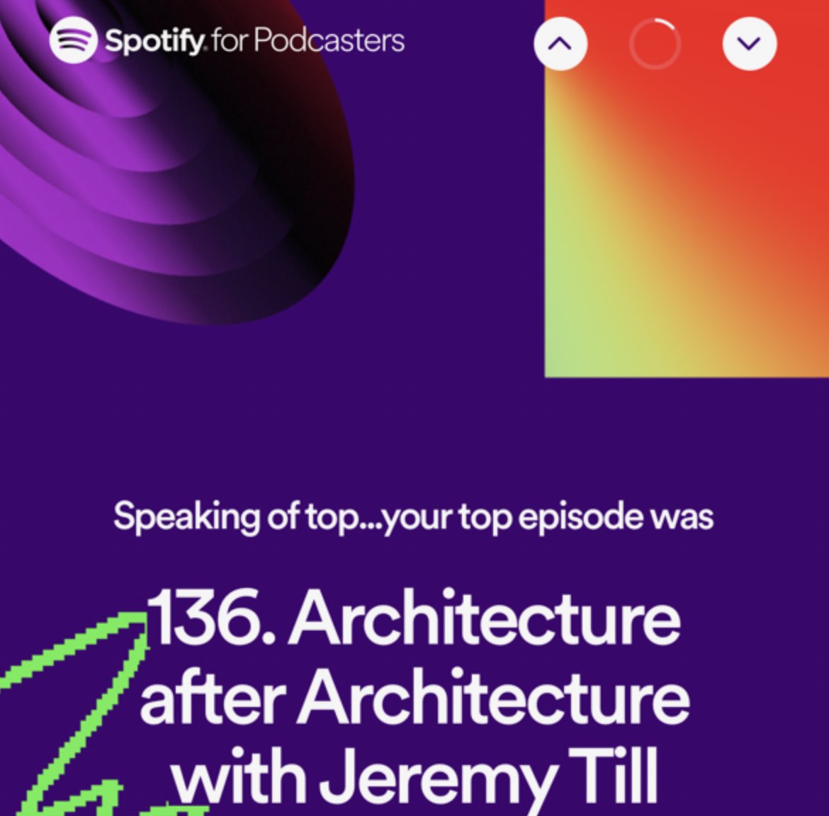 Happy to be the most listened-to episode on <a href="/VikramThings/">Vikramaditya Prakash</a> excellent podcast series ArchitectureTalk open.spotify.com/episode/6nUHbF…
