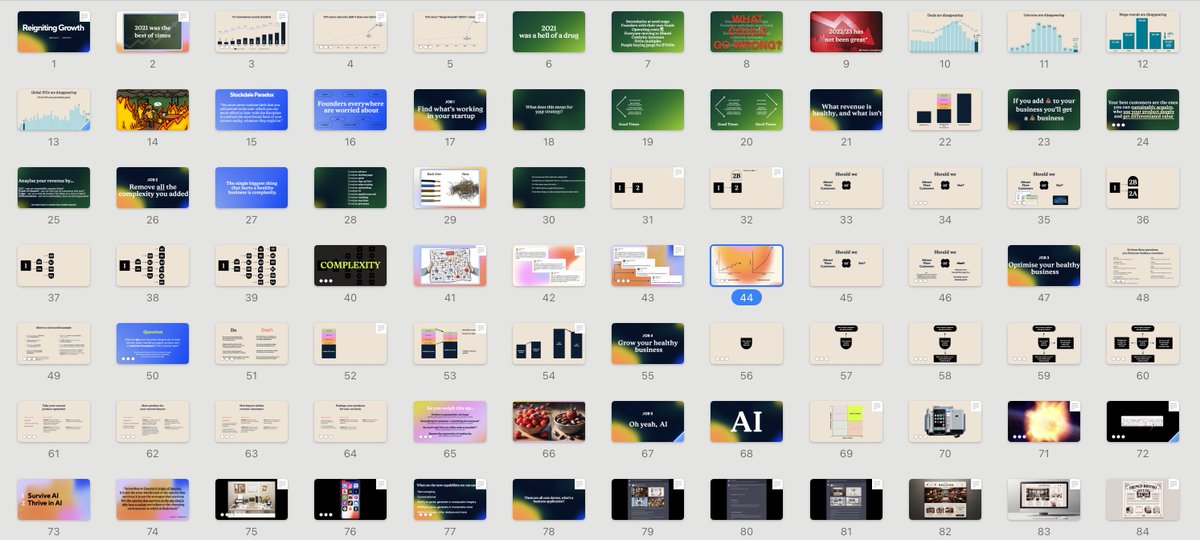 destraynor's tweet photo. I'm speaking today at @SlushHQ, on topics like 
→ restarting a startup
→  finding new engines of growth 
→  AI and your product strategy
→  how we've been applying AI at @intercom 

If you want to see 120+ slides in 27 minutes, come by the Builder stage at 1:30pm https://t.co/vcQ99BfEqK