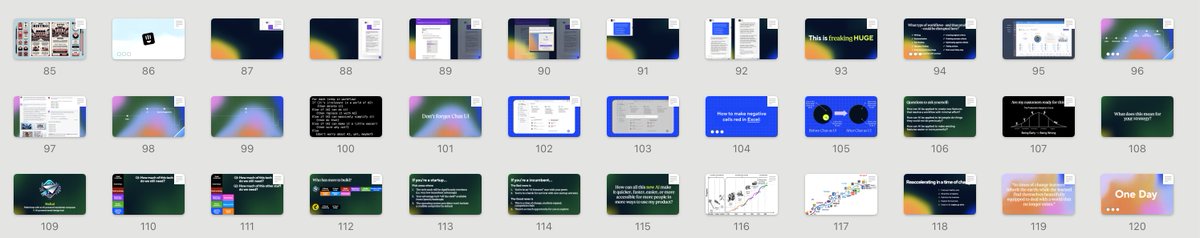 destraynor's tweet photo. I'm speaking today at @SlushHQ, on topics like 
→ restarting a startup
→  finding new engines of growth 
→  AI and your product strategy
→  how we've been applying AI at @intercom 

If you want to see 120+ slides in 27 minutes, come by the Builder stage at 1:30pm https://t.co/vcQ99BfEqK