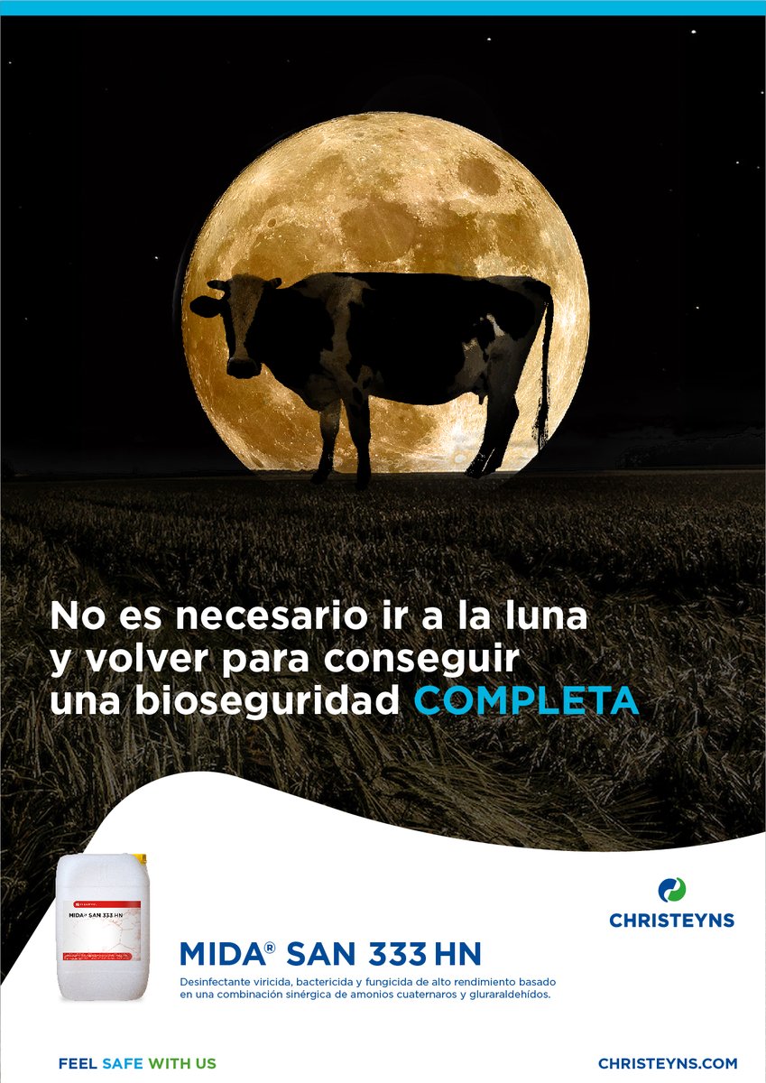 🌙 Garantizar una completa #bioseguridad puede parecer más complicado que ir a la luna y volver.

No lo es sí cuentas con Mida San 333 HN, un desinfectante con el doble de poder para la desinfección de instalaciones muy contaminadas.

Más info👉bit.ly/47FdPdv