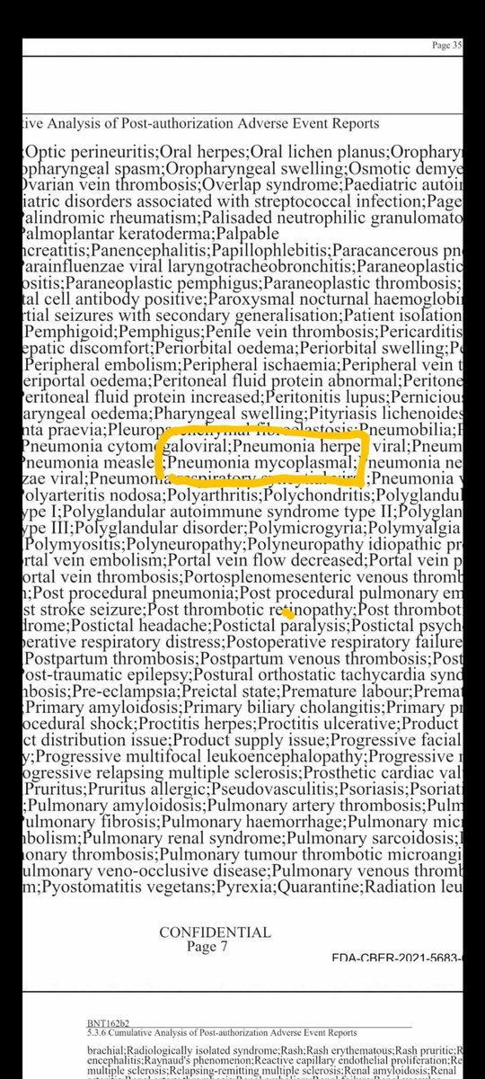 The Pneumonia that is circulating in China is called 
Myco Plasma Pneumonia and is listed in the Pfizer Documents as an ADVERSE REACTION!!!
THEY CAN HIDE NO MORE
THEY CREATED A PANDEMIC WITH A BIOWEAPON ☢️