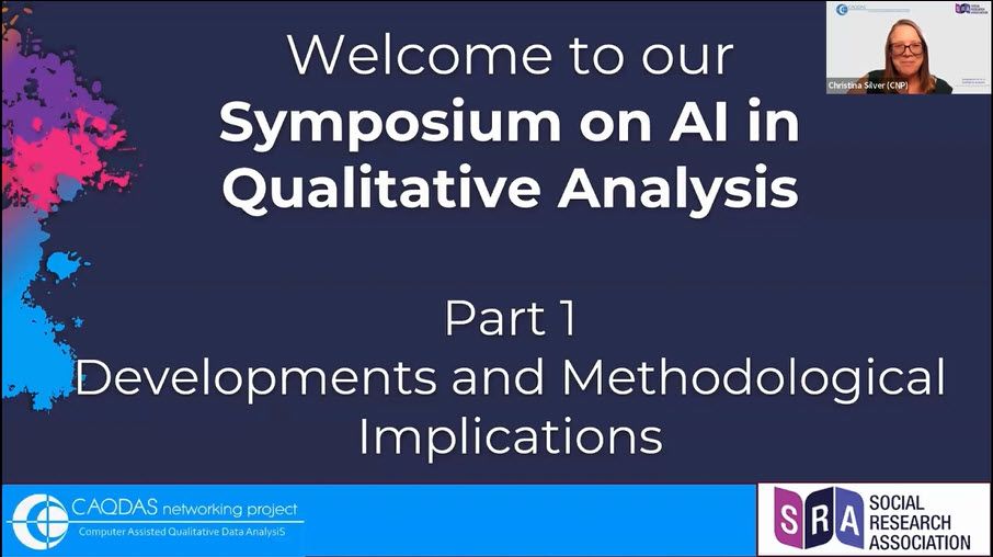 Part 1 of our Symposium on #AI in #Qualitative analysis available bit.ly/3uG0q6Q Fully captioned for accessibility. Chapters so you can jump to sections of interest #CAQDAS #QualitativeSoftware #QualitativeAI #Qualitative #AI #ArtificialIntelligence #DigitalTools